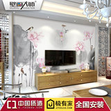 现代中式壁纸 壁画装修水墨荷花卧室客厅电视背景墙纸定制无纺布