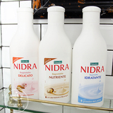 意大利代购Nidra补水滋润牛奶美白安睡沐浴露750ml 持久保湿孕妇