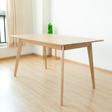 北欧实木餐桌简约现代小户型餐桌椅组合日式白橡木长方形饭桌餐台
