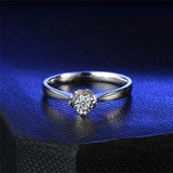 【臻】18K金群镶钻石戒指结婚求婚钻戒正品裸钻定制钻戒J1