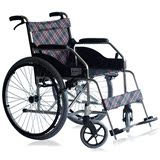 互邦轮椅车 HBL1-S 铝合金折叠轻便 带后手刹 老人手推四轮代步车