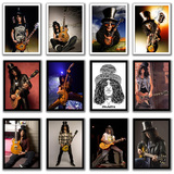 摇滚乐队音乐吉他大师海报 实木有框画装饰画挂画壁画 Slash 1