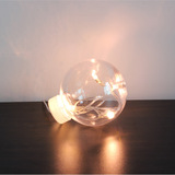 LED彩灯装饰灯七彩小夜灯节日创意时尚礼品透明球小夜灯USB接口
