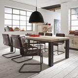 美式复古餐桌 铁艺做旧家具实木办公桌书桌 咖啡厅餐厅餐桌椅组合