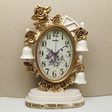 艺术创意钟表欧式座钟静音台钟创意装饰客厅摆件时钟卧室床头桌钟