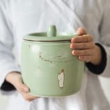 弄子里陶瓷手绘茶叶罐密封罐存储罐功夫红茶普洱茶罐茶盒收纳罐