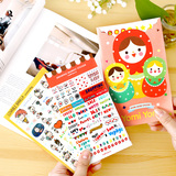 贴纸韩国创意平面日记相册手帐贴儿童贴画卡通贴纸DIY贴纸