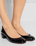 VICKIE香港代購Christian Louboutin SS16黑色漆皮4.5CM鉚釘女鞋