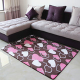 珊瑚绒沙发地毯客厅长方形茶几毯简约现代家用方块地毯可手洗
