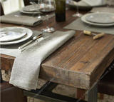 欧美式loft复古全实木餐桌铁艺桌椅组合原木办公桌做旧会议洽谈桌