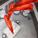 飞鱼艺术创意个性简约现代别墅复式楼梯客厅餐厅酒吧台布艺术吊灯