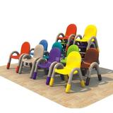 幼儿园桌椅带扶手豪华幼儿椅加厚塑料儿童靠背椅子家用小凳子特价