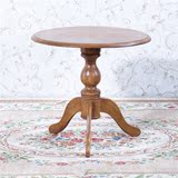 小户型实木餐桌椅组合北欧宜家简约圆形饭桌子原木咖啡桌餐厅家具