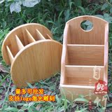 竹木制小收纳盒多格手机物品创意收纳架桌面上遥控器实木质储纳盒