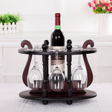 欧式高档红酒架创意高脚杯架可定制实木葡萄酒瓶架家居装饰摆件