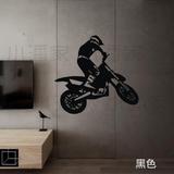 极限摩托车运动可移除墙贴纸机车电视背景创意简约客厅PAT2001
