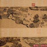 中式古典清明上河图墙纸中国风书房字画墙纸电视背景茶楼墙纸壁纸