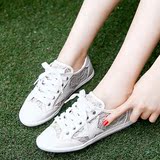 韩国代购正品2016夏款蕾丝平底运动鞋休闲鞋星星简约系带女鞋