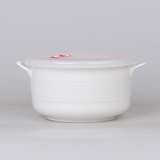 微波炉7寸陶瓷双耳保鲜盒超大号密封带盖聚宝碗储物罐韩国泡菜碗
