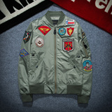美国空军MA-1飞行服夹克潮流刺绣机车服男女棒球服修身工装外套潮