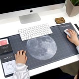 韩国正品Plan d浩瀚宇宙月球图案桌垫办公家用防水电脑桌垫鼠标垫