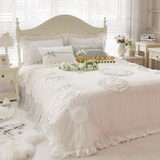 欧式浪漫四件套五星级酒店纯白床上用品全棉被套纯棉简约60支床品