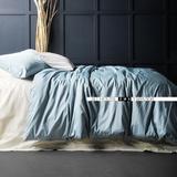 进口美棉海岛棉美式复古派对重彩纯色床单床笠四件套（多色多尺寸