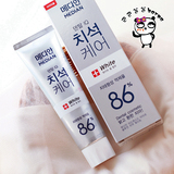 韩国正品 爱茉莉麦迪安86%美白牙膏 白色美白清新口气 洁白去口臭