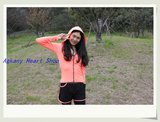 外贸原单新款16春秋女运动外套健身长袖罩衫拉链帽衫速干跑步外套