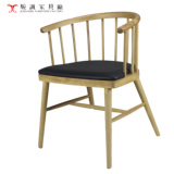 设计实木餐椅水曲柳木温莎圈椅北欧简约现代风格宜家休闲阳台椅子