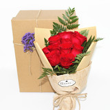 创意新款玫瑰礼盒天然红色鲜花老婆生日礼物杭州同城速递花束花盒