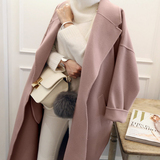 专柜2016新款秋冬韩版双面羊绒大衣女中长款高端大气时尚毛呢外套