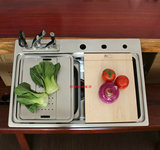 普乐美水槽NR805 大单槽套餐 304不锈钢水槽 高档洗菜盆一槽多用