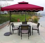 铝合金铁艺户外休闲外花园阳台庭院露天桌椅家具组合侧边大太阳伞