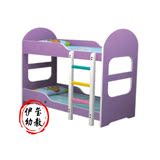 幼儿园专用木质单人床儿童房烤漆床午睡午休床宝宝实木护栏床
