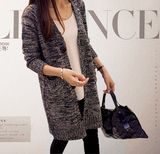 2016新款秋装粗毛线中长针织开衫外套女装韩版