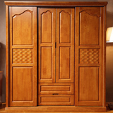 实木衣柜推拉门移门趟门现代简约中式木质衣柜两门整体衣柜家具
