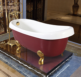 特价独立式贵妃浴缸 复古典单人欧式移动浴缸 亚克力自洁保温浴缸