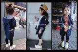 【可爱可爱嘟AINIBABY】韩国外贸原单男童女童中长款牛仔外套
