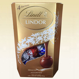 正品Lindt/瑞士莲 软心夹心巧克力球 金装礼盒16粒 4种口味 200g