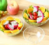 小四月家居 玻璃碗沙拉水果蔬菜甜品加厚创意透明宜家碗套装外贸