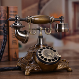 包邮欧式仿古老式电话机复古转盘座机古董旋转拨号高档家用电话机