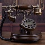 高档老式仿古电话机欧式复古家用座机全实木电话新款美式电话包邮