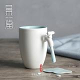 景堂 景德镇陶瓷茶杯创意陶瓷马克杯可爱情侣杯水杯咖啡杯茶器A04