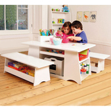 豆米宝贝 学习桌游戏桌书桌玩具收纳幼儿园专用桌椅儿童房家具