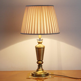 高端美式全铜台灯 复古客厅欧式纯铜台灯 书房卧室床头台灯装饰灯