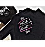 <全网独家>Stussy x Patta 联名 超级 限量 套头 加绒卫衣 黑白灰