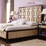 香奢一品高端定制家具卧室家具实木床美式美克美家布艺软包1.8米