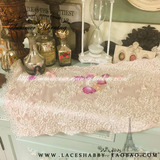 LACESHABBY韩国进口代购高级定制钉珠刺绣蕾丝奢华桌旗桌布