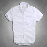 夏季韩版纯色短袖衬衫男士修身高档商务休闲白衬衫百搭打底衬衣